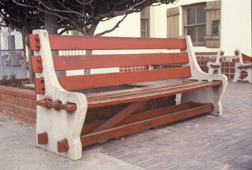 Ah, historical bench! Quick, put it in a museum. Or a landfill.