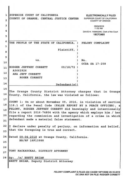 Corbett Complaint