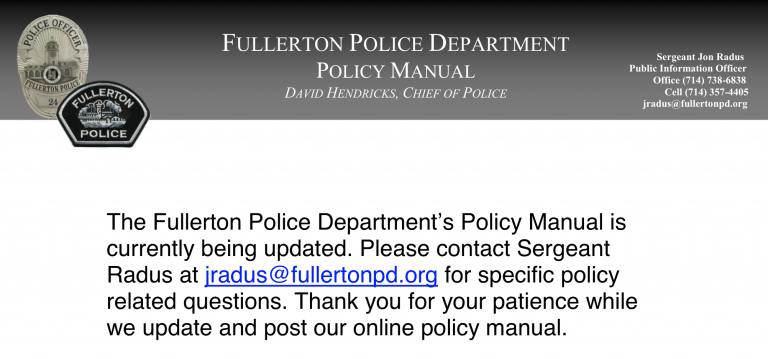 FPD Policy Manual