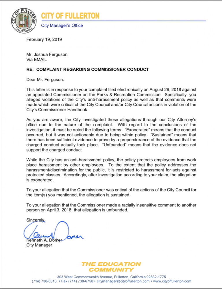 Cox Complaint Sustained