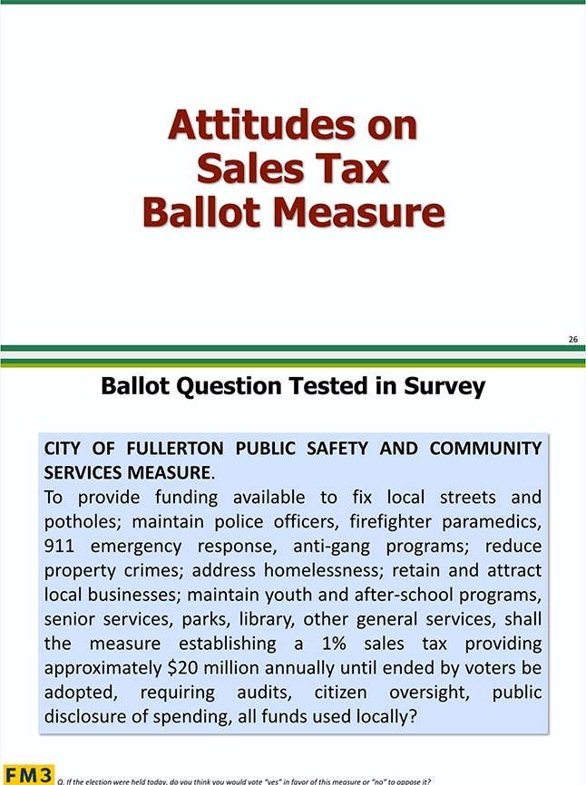 Sales Tax Ballot Q Survey